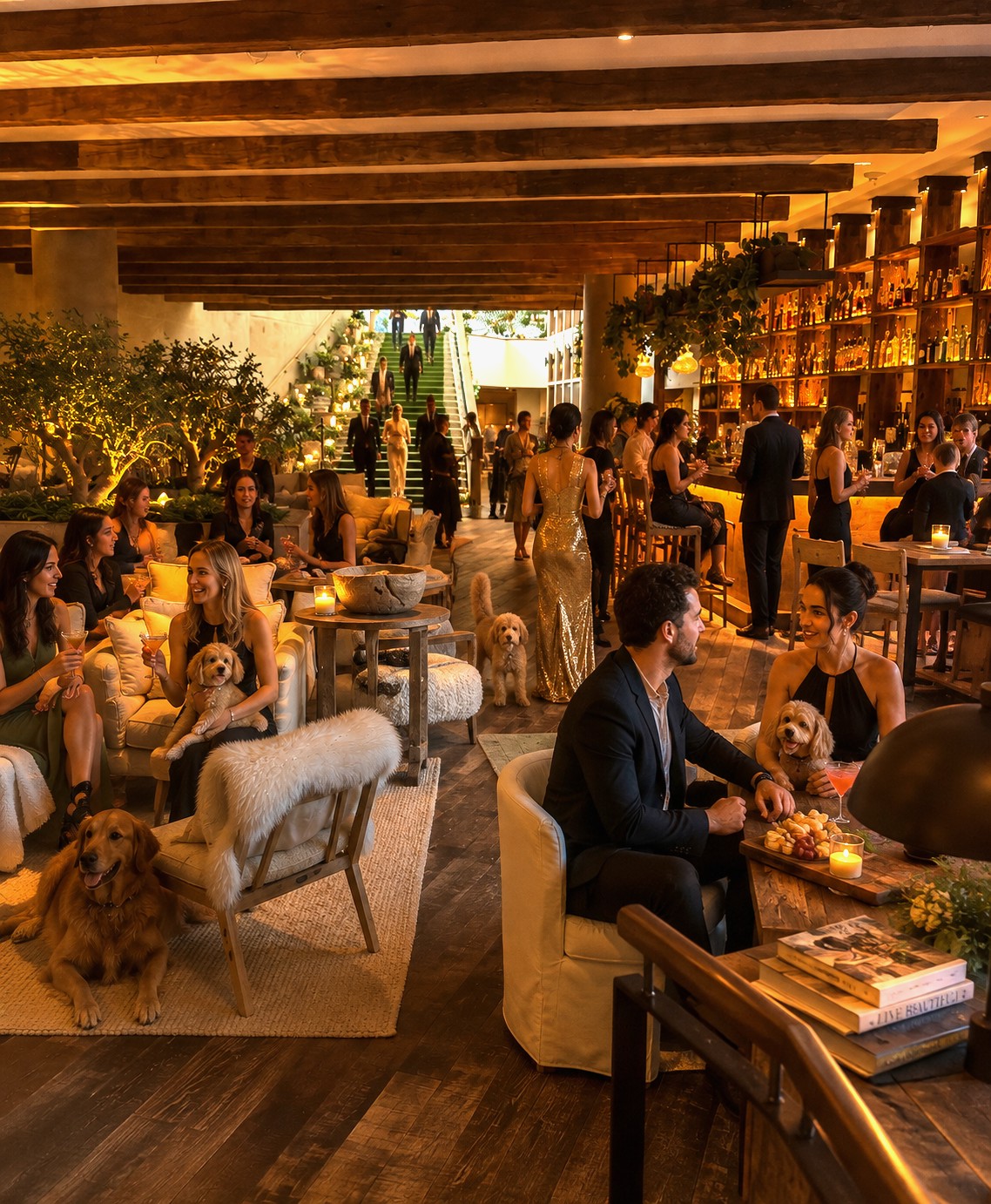 The main living room and bar