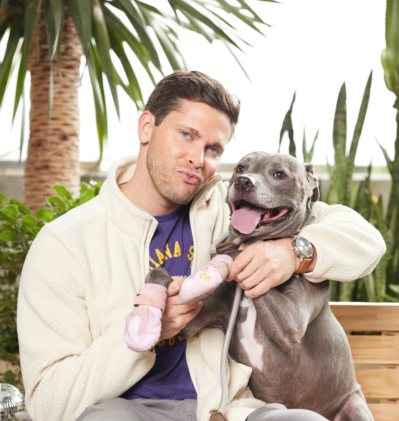 A pet parent with their companion